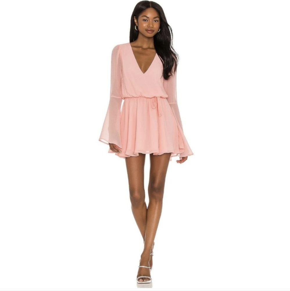 Lovers + Friends Lightweight Chiffon Lila Dress in Pink Size Medium NWT